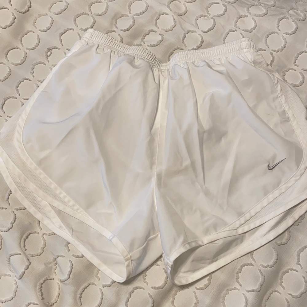 White Nike Running Shorts